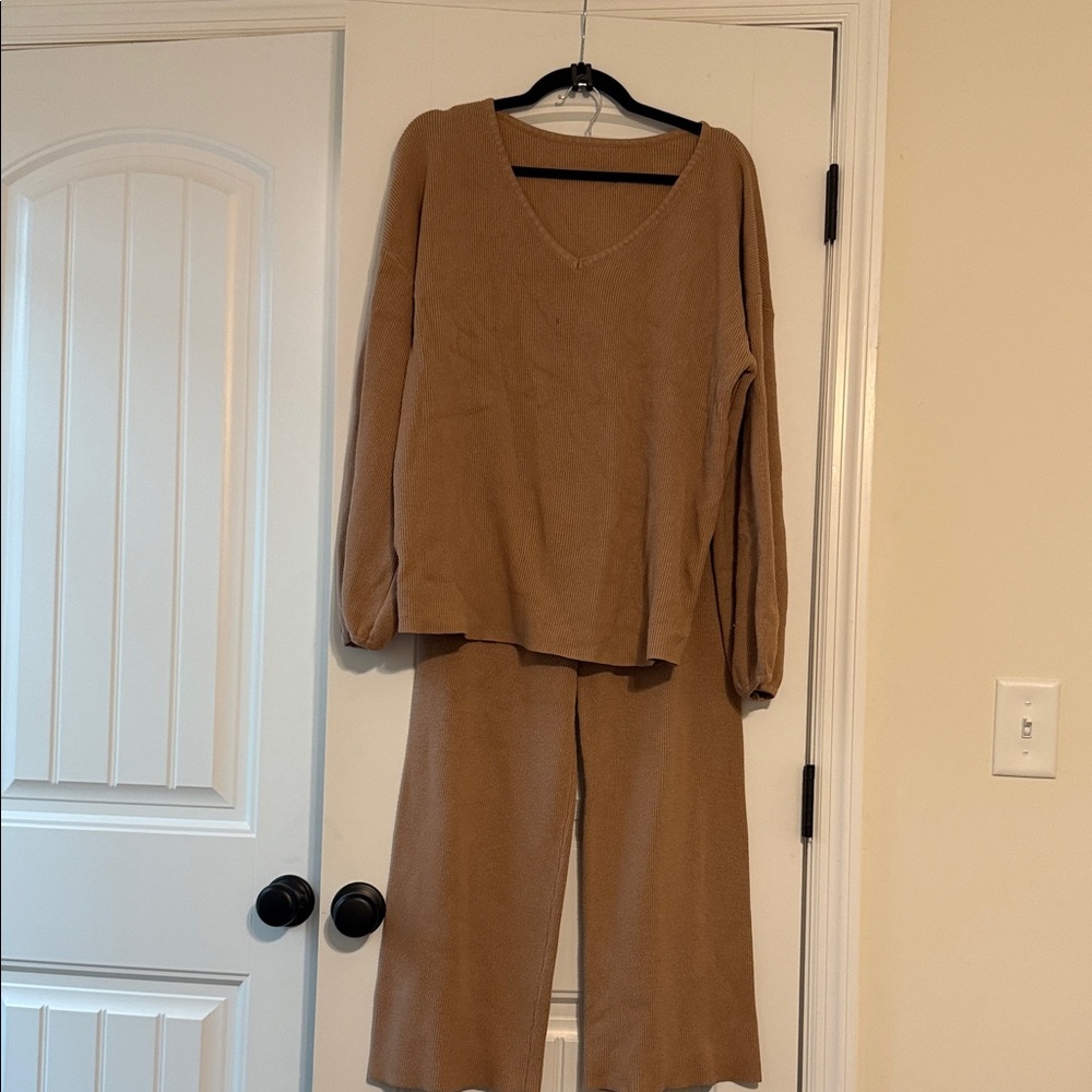 Cozy Tan Women's Lounge Set